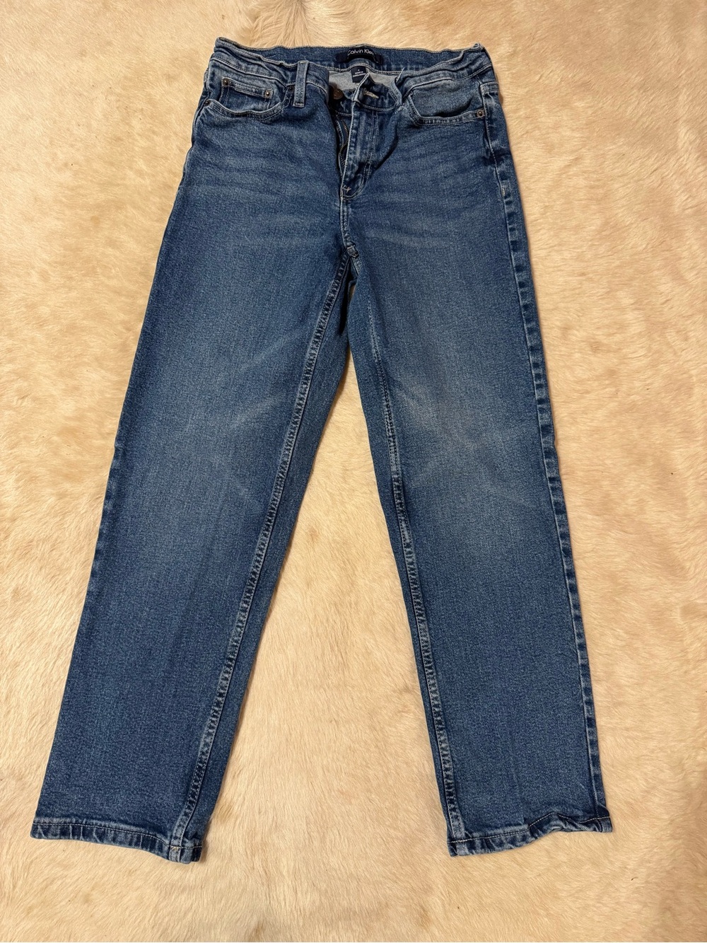 Calvin Klein Women's Boyfriend Jeans - Classic Indigo Blue